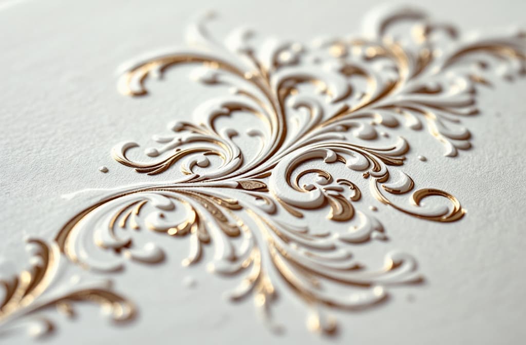 Engraving invitation printing detail