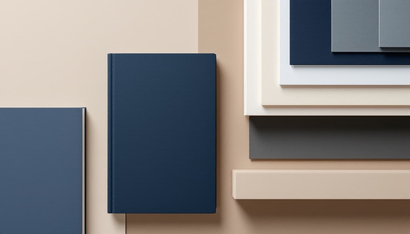 Bookbinding materials — book cloth swatches, cover boards, and paper stocks at VSL Print NYC