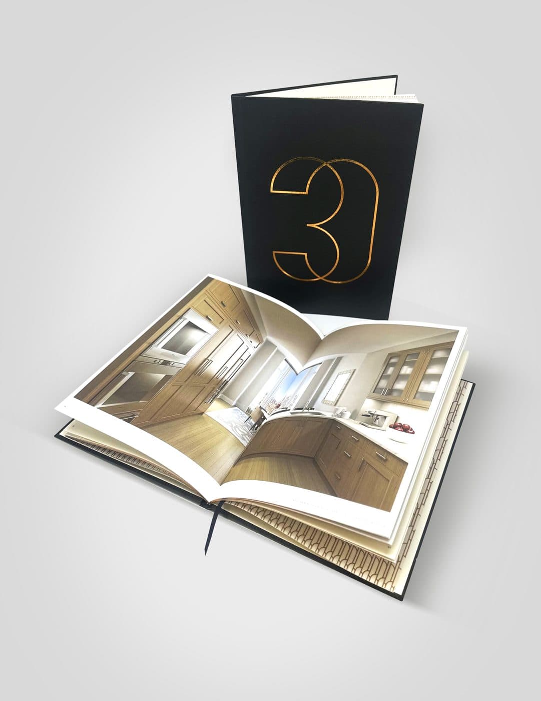 Foil-stamped interiors book