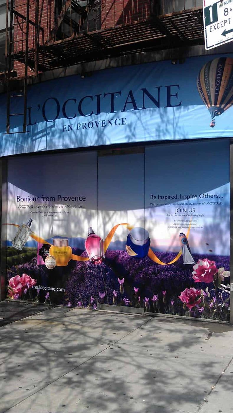 L'Occitane building wrap
