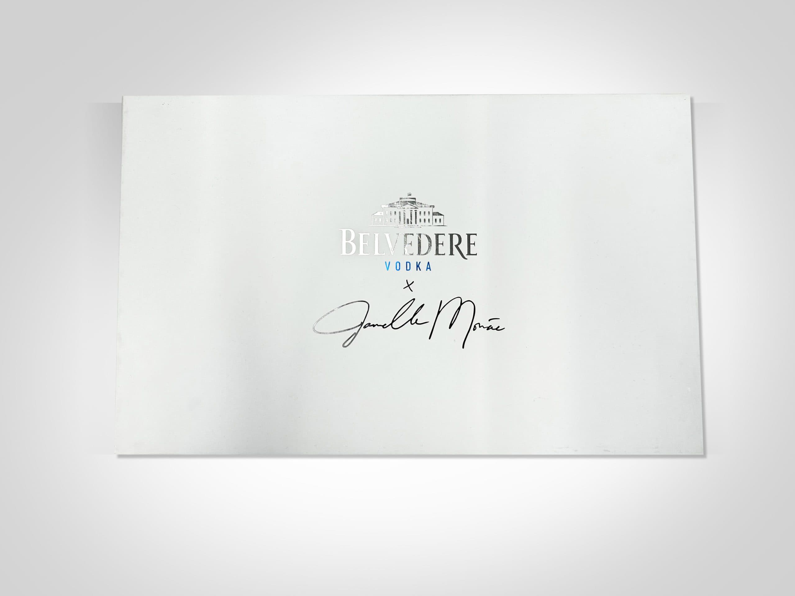 Foil-stamped label work for Belvedere Vodka