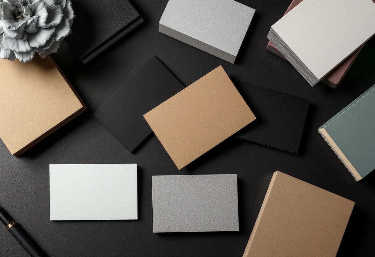 A variety of premium business card styles and finishes